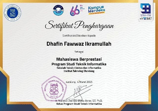 Most Outstanding Informatics Student 2025